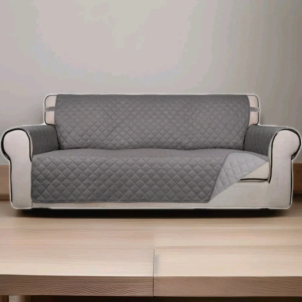 Quilted Sofa Cover, Water Resistant Slipcover Furniture Protector - Reversible